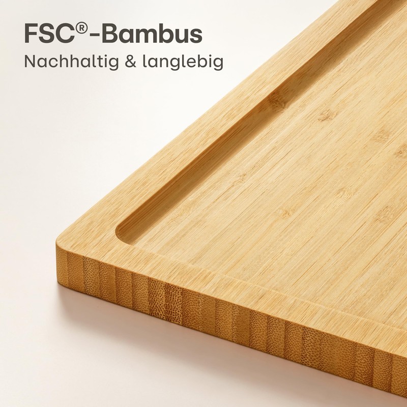 Praknu Wooden Chopping Board - Compact 31.5 x 21.5 cm