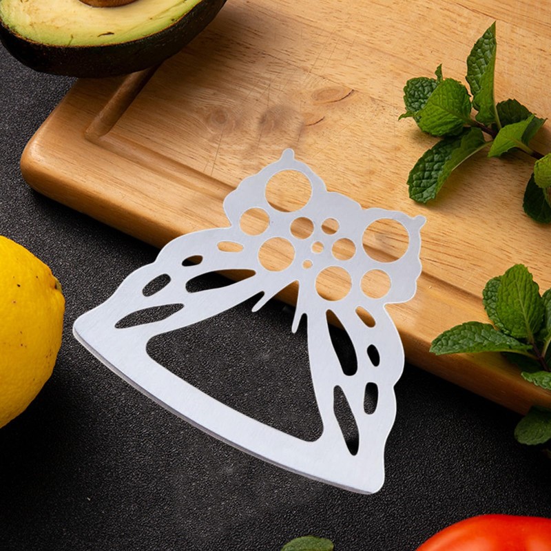 Stainless Herb Stripper, Easy to Clean Butterfly Handleless Pottery Herb