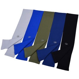 HOPESHINE-Men's Arm Cooling Sleeves Upf 50+ Uv Protection Cycling Outdoor Sports 5 Pairs Xxl Xxxxl 5 Pairs Black + Army Green + Navy Blue+ Dark Blue + Sliver Grey