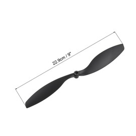 MECCANIXITY 2Pcs 9047 RC Propellers Blade Prop 2 Vane 22.9cm Dia Nylon for RC Aircraft Quadcopter Prop Replacement, Black