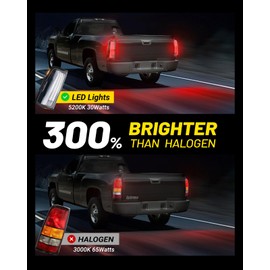 SPBREW LED Tail Lights Assembly Fit for Chevy Silverado 2003 2004 2005 2006 2007 1500 2500 3500HD, 03-06 Tail Lights, IP67 Waterproof LED Tail Lights Rear Tail Lights Pair White