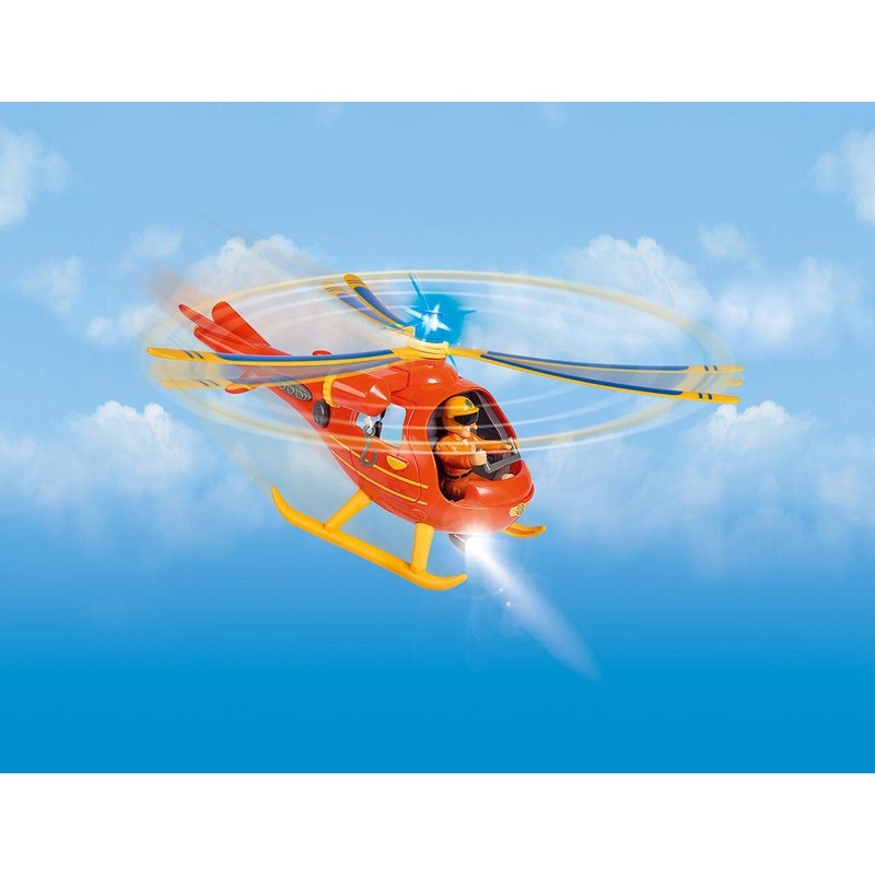 Fireman Sam Helicopter Wallaby with Tom Figure, with Original Sound,