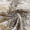 BESTRIPES Long Fabric Shower Curtain, Beige Grey Blue Printed Boho
