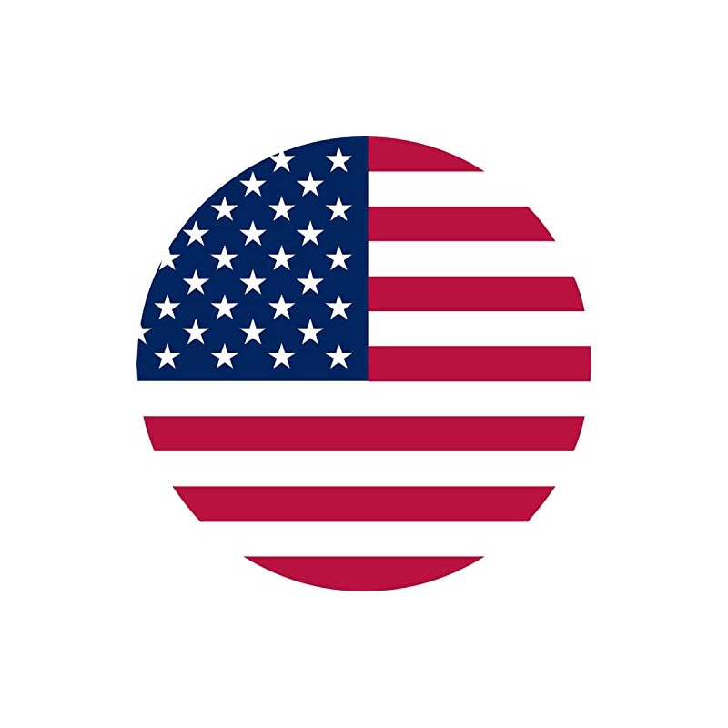 StickerTalk Circular USA Flag Vinyl Sticker, 5 inches by 5