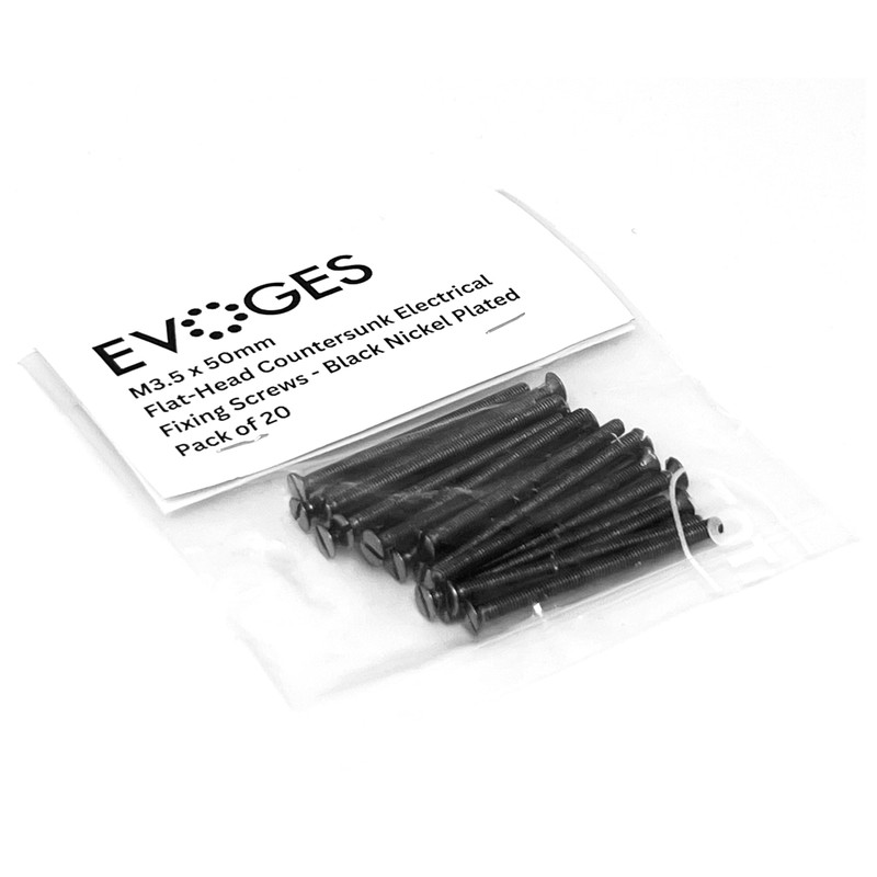 Evoges M3.5 x 50mm Long Flat Head Electrical Machine Screws