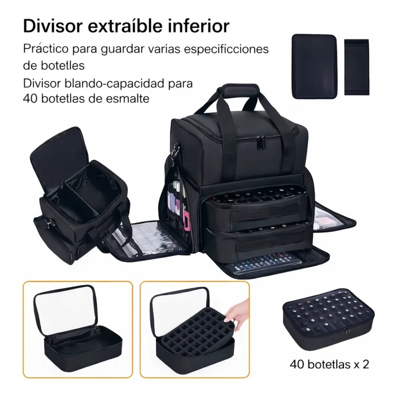Caja De Almacenamiento De Esmalte De Uñas Bolsa De Cosmético