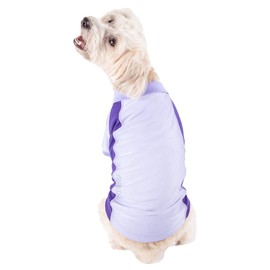 Pet Life Active 'Barko Pawlo' Relax-Stretch Wick-Proof Performance Dog Polo T-Shirt