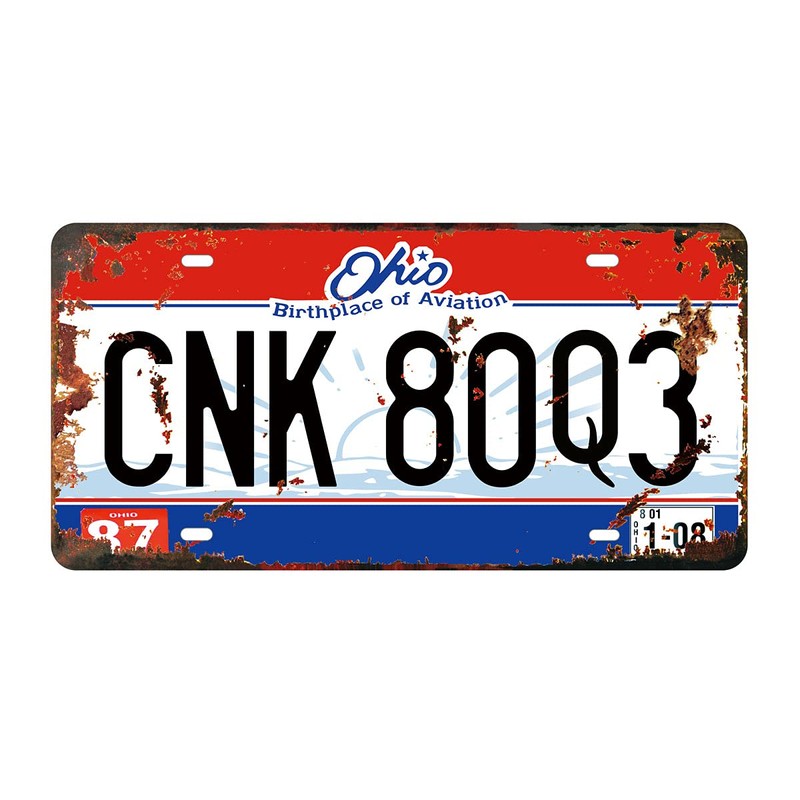 Panguru 2 Pieces Prop License Plates from Supernatural, Metal Stamped