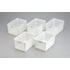 Inomata-K 96189 Storage Basket, Name Basket, Deep White, Set of