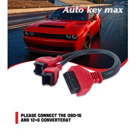 AUTO KEY MAX Bypass Cable Adaptor for Chr-ysler Dodge Jeep 12+8 Programming Cable Connector Fit for Autel Xhorse and Other Programmer