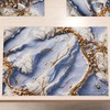 MARBLELIZED - Washable American Placemats, Lilac Marble Effect Fabric Placemats,