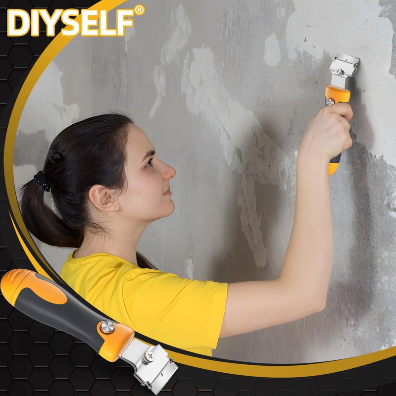 DIYSELF Razor Blade Scraper 12Pack Glass Scraper Oven Scraper for