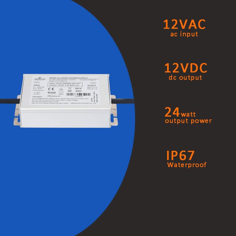 12V AC to 12V DC Converter Rectifier Module IP67 Waterproof