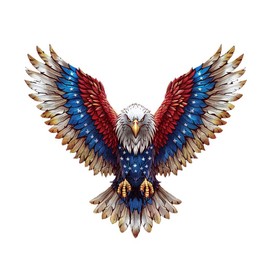 Dopetattoo America Flag 6 Sheets Temporary Tattoos for Men Adults Eagle with America Flag July 4th Independent Day Temporary Tattoo for Women Neck Arm Chest for Woman