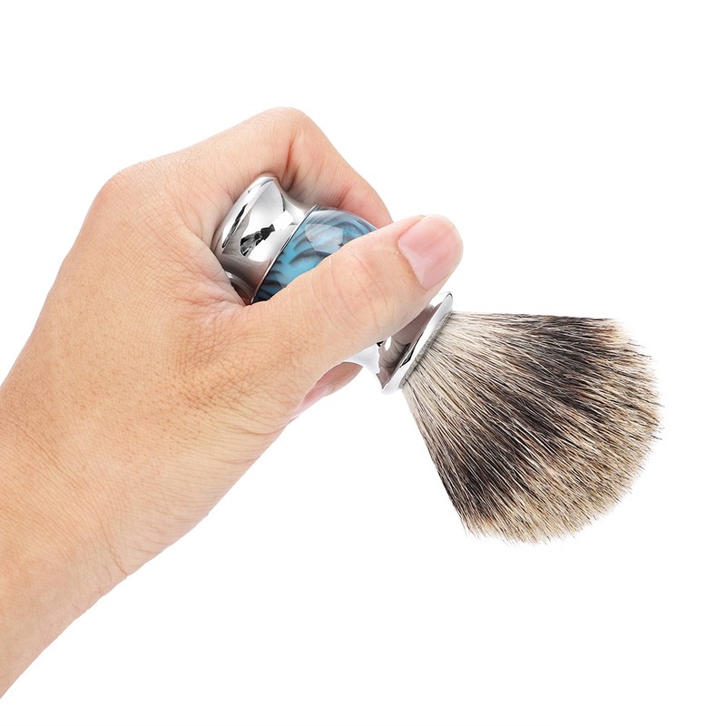 Men Manual Safety Double Edge Long Handle Razor Shaving Brush