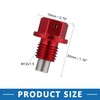 A ABSOPRO Magnetic Oil Drain Plug Bolt M12x1.5 Metal Red