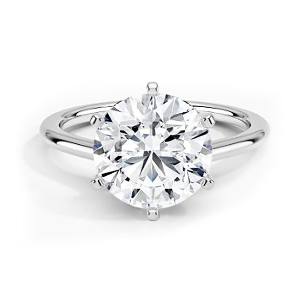 IVY & BAUBLE 3.5 Carat CZ Round Solitaire Engagement Ring