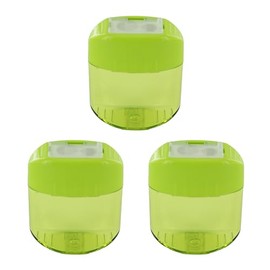 KUM AZ103.59.16-G Oval Office M2 Pencil Sharpener with Container Pack of 3 Double Container Sharpeners Green