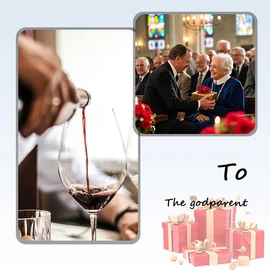 Godparents Proposal Gift Wine Bags - Godparents Thank You Presents for Godmother Godfather God Parents Gifts from Godchild God Parents Proposal Gifts for Men Women Christian Godparent Wine Gift Bag