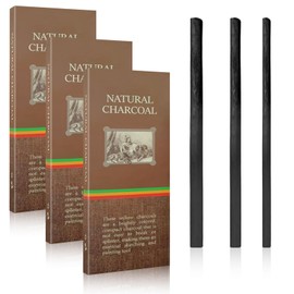 30 PCS Charcoal Sticks, Black Willow Charcoal 3-5mm, 5-7mm, 7-9mm Mixed Pack of Three Sizes Drawing Tools CharcoalPencils for Artists Students and Hobbyists
