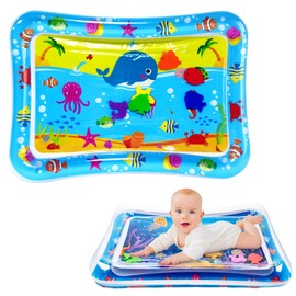 COSORO Tummy Time Mat Inflatable Water Mat for Babies,70 * 50cm Blue Whale Water Cushion Baby Inflatable Water Play Mat Sensory Toy for Infants,Toddlers Baby Toys 3-12 Months Newborn Girls Boys Gifts