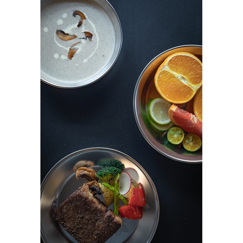 Camping Moon S395-1S Tableware, Camping Plate, Stainless Steel Flatware Set,