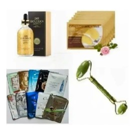 40 Mascarillas +12 Rodillo Jade+8 Suero 24k+40 Parches Ojera