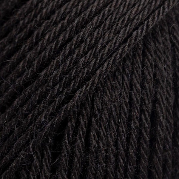 Drops Nord 02 UNI Black Alpaca Wool Polyamide Yarn