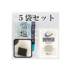 (5 Value Bags) Miyakojima Sea Blessings Coral and Sea Gift Snow Salt 4.2 oz (120 g)