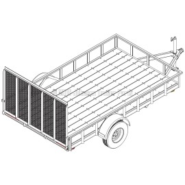 Johnson Trailer Parts 6′ 10" x 12′ Utility Trailer Plans – 5,200 lb Capacity | Trailer Blueprints