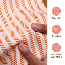 Folkulture Table Runners | Christmas Table Runner 108 inches Long | 100% Cotton Table Runner for Christmas Decor or Boho Decor | Orange Table Runners for Dining Room | Christmas Decorations for Home