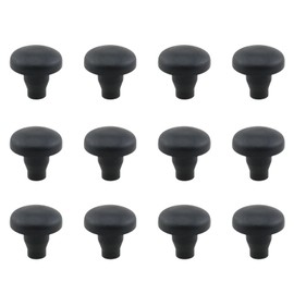 HJGarden 20PCS Black Stem Bumpers Glides Furniture Sliders Furniture Bow Office Stool Foot Pegs Foot Pads PVC Plastic Stem Bumper Floor Protector for Patio Swivel Chair