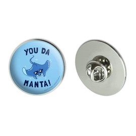 You Da Manta Ray Cool Man Funny Humor Metal 1.1" Tie Tack Hat Lapel Pin Pinback
