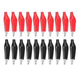 sourcing map Alligator Clips Clamps, Crocodile Alligator Jumper Electric Test Clips Helper with Protective Insulation Cover, 20pcs