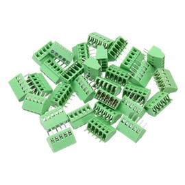 sourcing map 30PCS 5-Pin PCB Mount Screw Terminal Block Connectors 2.54mm/0.1inch Pitch Circuit Board Connectors for Home Appliances, Industrial Projects