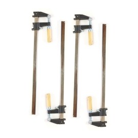 Set of 4-24" Steel Bar Clamp with Metal Ratcheting System and Quick Release Suitable for a Wide Range of Woodworking and Metalworking