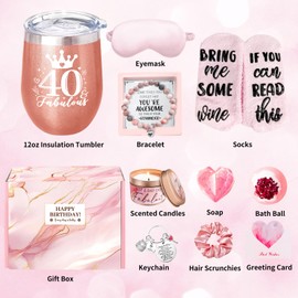 RichMoho 40th Birthday Gifts for Women 40 Year Old Best Birthday Gift Ideas for Women Present for Her Friends Mum Coworker Auntie Sister