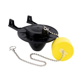 iFealClear 2 Inch Toilet Flapper Replacement Compatible with American Standard 7381129-200.0070A with Chain and Float Rubber Flapper for 2-Inch Flush Valves, Black