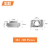 HELIFOUNER 100 Pieces 2020 Series M4 T Nuts, M4 T