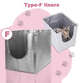 Liner F Compatible with Mod*kat Flip Litter Box,Reusable Flip-top Litter Box Liners F-Type,18.5 x 13.5 x 14H in (2 Pack)