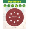 Bolatus 10Pcs 125mm Sanding Discs 80 Grits, 5 Inch 8