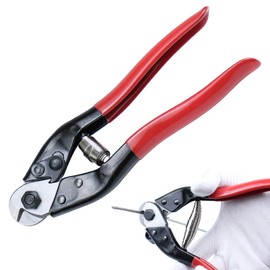 Upgraded Version Muzata Wire Cutters Heavy Duty Cable Cutters Steel Wire Rope Up to 5/32" Stainless Steel Deck Stair Railing Aircraft Strong Thick Seal Metal Fence Bike Bicycle Brake Cutter CT15,CT1
