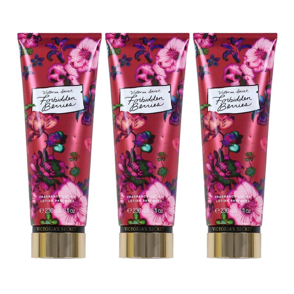 Victoria's Secret Forbidden Berries Fragrance Lotion Lot Of 3
