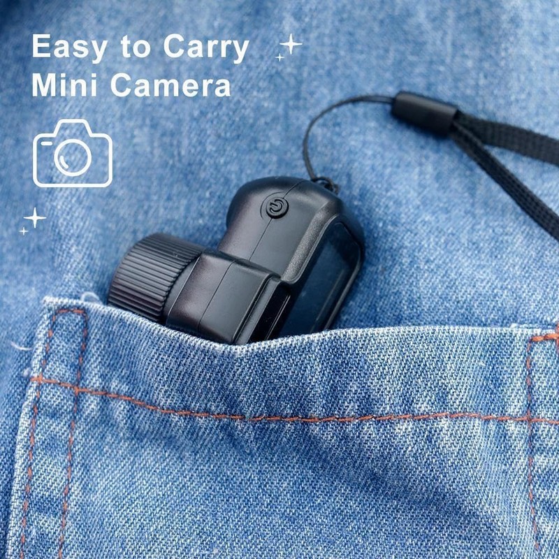 Gsnagole Keychain Camera, World's Smallest 1080P HD Mini Camera, Retro