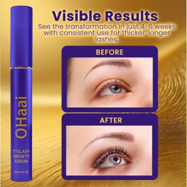 Prostaglandin-Free Eyelash Growth Serum for Thicker Longer Fuller Lashes, Lash Enhancing Serum, Lash Boost, Eyelash Lift, Vegan & Cruelty-Free for Sensitive Eyes, 3ml, 90-Day Supply