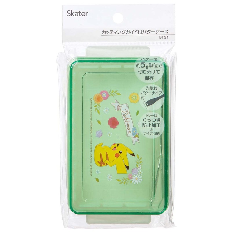 Skater Butter Case Butter Container Butter Cutter with Guide Pokemon