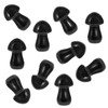 mookaitedecor Set of 2 Black Obsidian Crystal Mushroom Sculpture Hand
