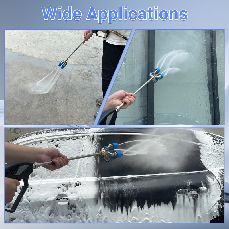 EZALOR 4-in-1 Turbo Nozzle Pressure Washer, 2.0 Orifice Quadruple Turbo