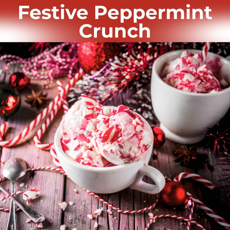 Crushed Peppermint Candy Pieces, Red & White, Mint Flavored Bits