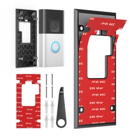 No Drill Doorbell Mount for Battery Doorbell (2024 Release) - Strong Adhesive Mounting Plate, Renter Friendly Apartment & Office Video Doorbell Holder Bracket, Easy Install Accessories Kit